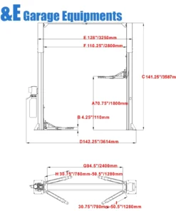 KatoolME LM1100SingleLockReleaseTwoPostVehicleLift11 000lbs4